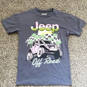 Jeep T-Shirt‎ Youth XXS Gray Off Road Sunset Graphic Short Sleeve Cotton Blend